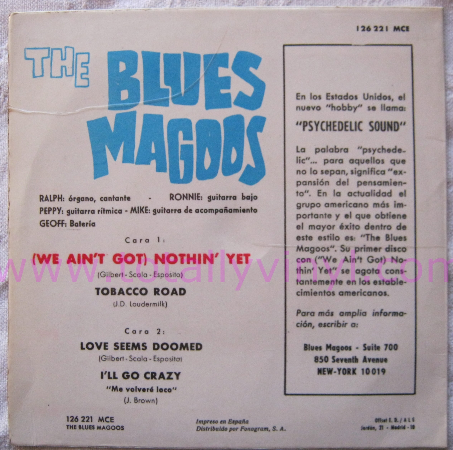 The Blue Magoos We Ain't Got Nothin Yet Lyrics Totally Vinyl Records || Blues Magoos, The - (We ain't got) nothin' yet