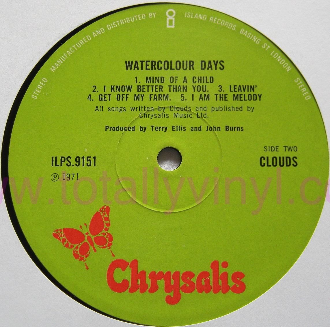 Totally Vinyl Records Clouds Watercolour days LP Vinyl