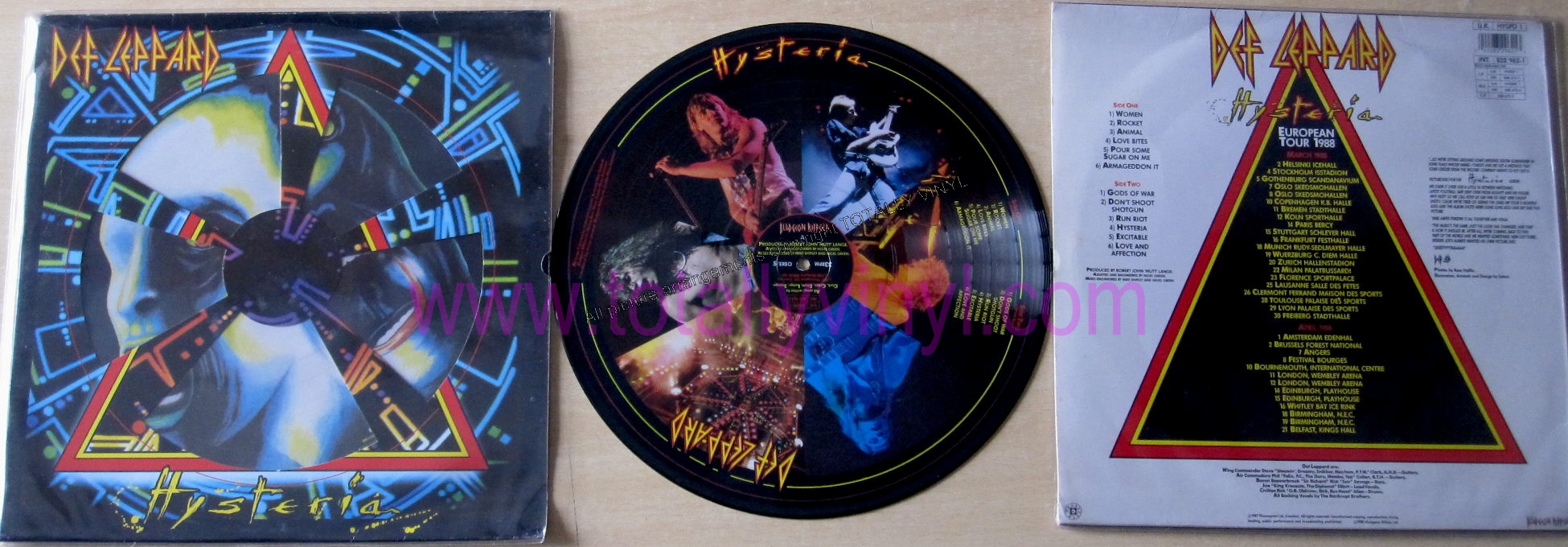 Totally Vinyl Records Def Leppard Hysteria LP Picture Disc Vinyl