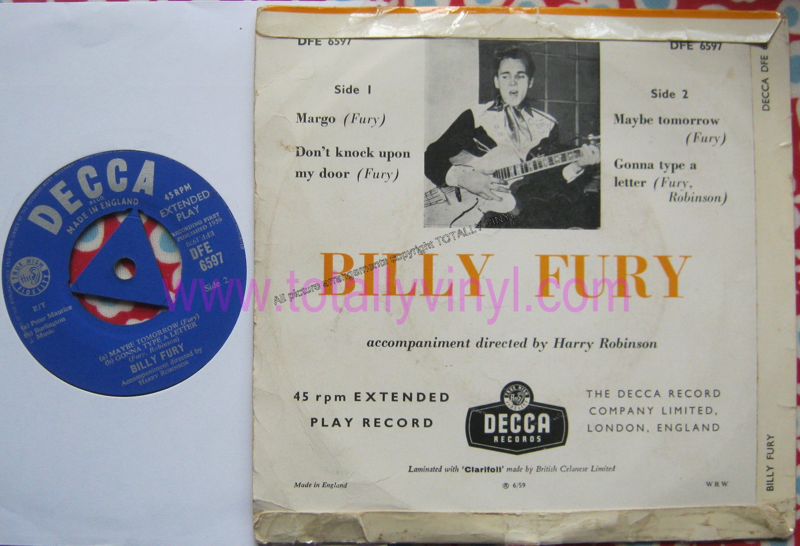 Billy Fury Gonna Type A Letter
