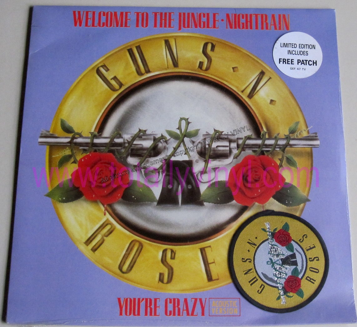 Download this Guns Roses Wele The Jungle Geffen Inch Patch Vinyl picture