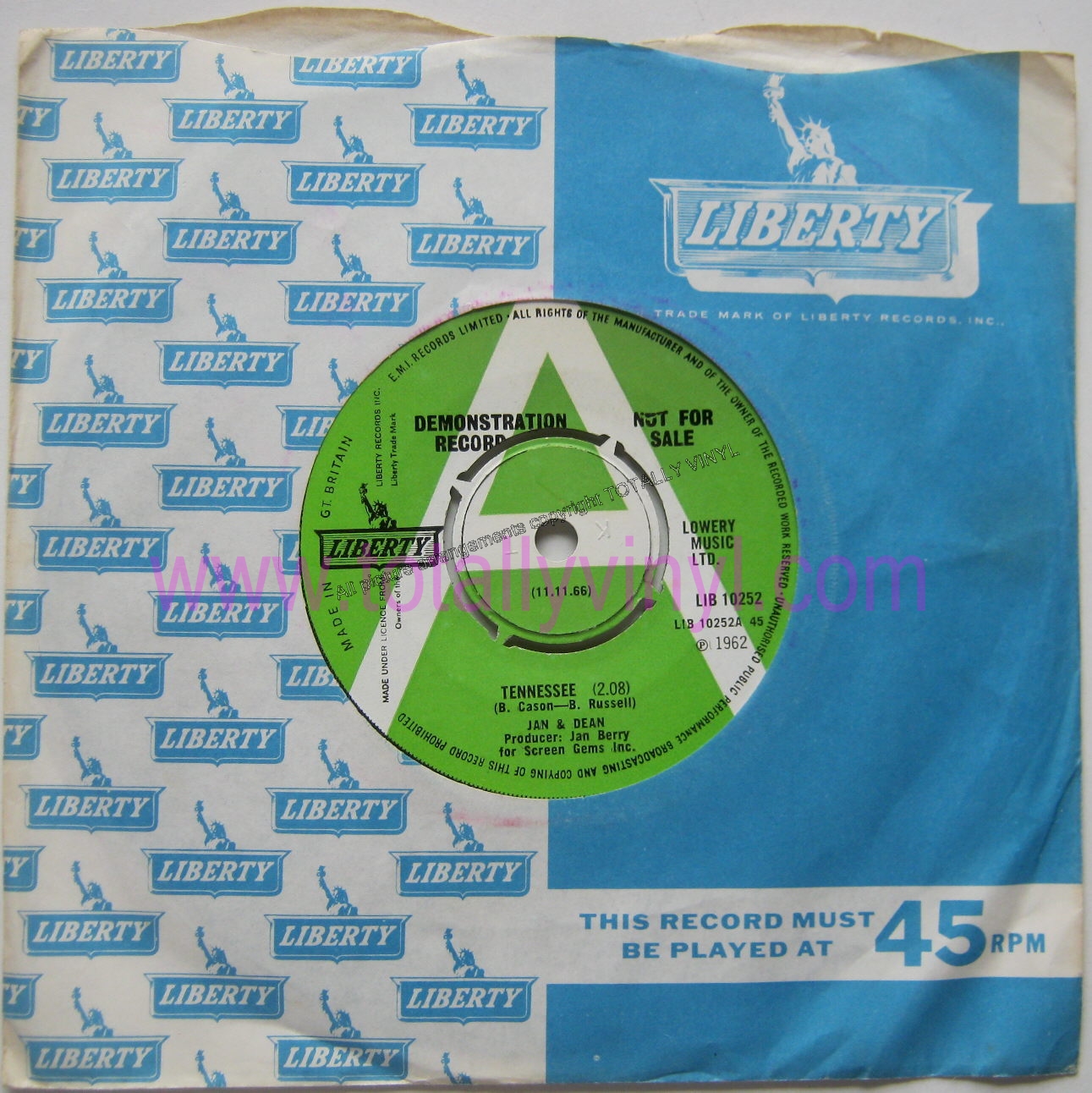 Jan & Dean - Tennessee / Your Heart Has Changed Its Mind Jan & Dean - Tennessee / Your Heart Has Changed Its Mind