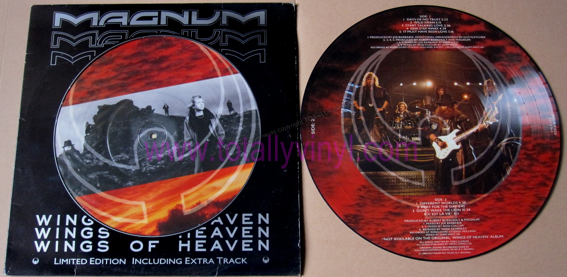Totally Vinyl Records Magnum Wings of heaven LP Picture Disc