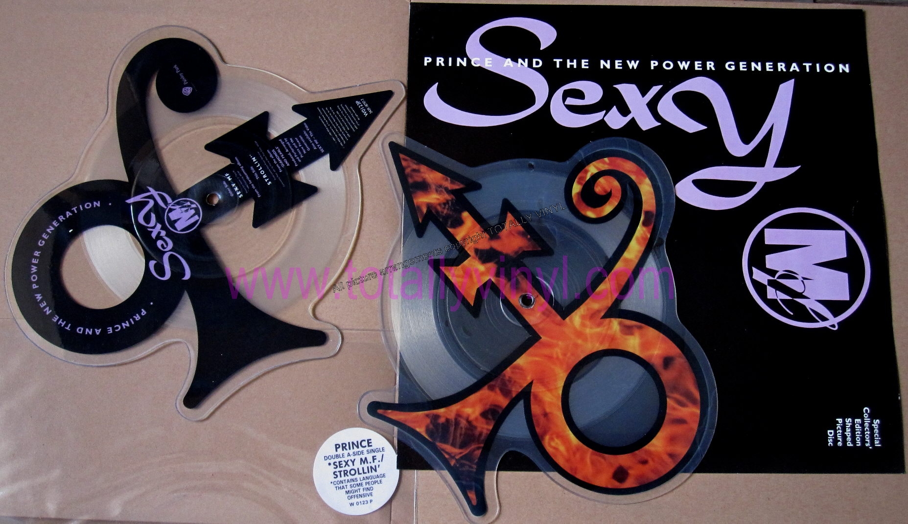 Totally Vinyl Records Prince Sexy MF 7 Inch Picture Disc Shaped Vinyl