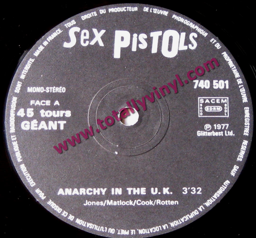 Totally Vinyl Records Sex Pistols Anarchy In The Uk I Wanna Be Me 12 Inch Picture Cover