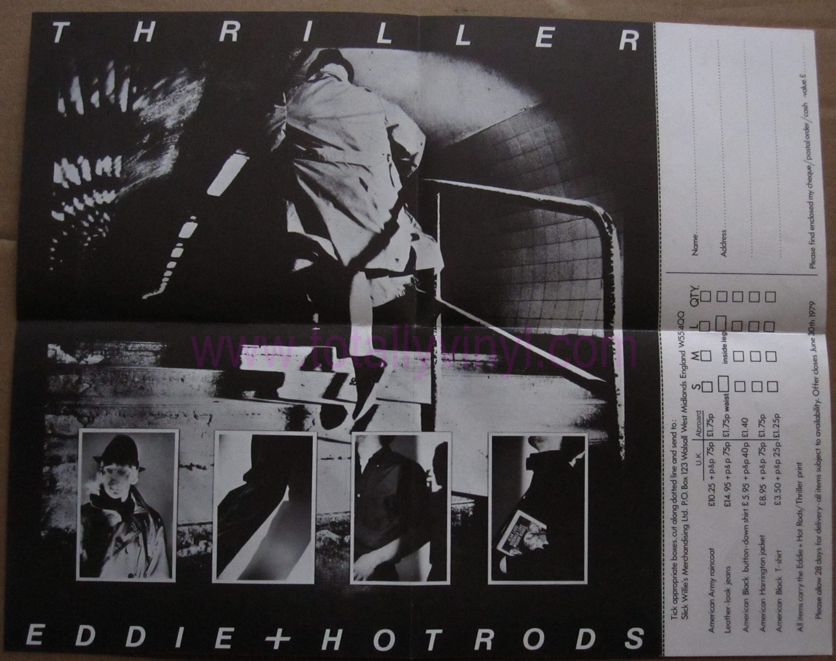 Totally Vinyl Records || Eddie and the Hot Rods - Thriller Insert LP ...