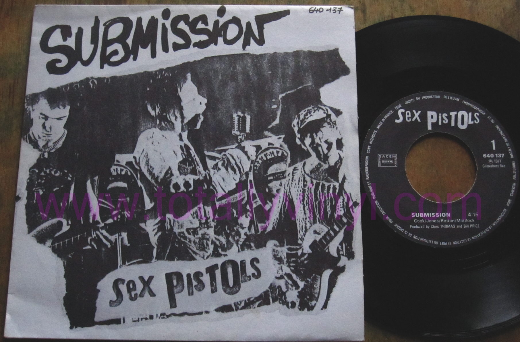 Totally Vinyl Records || Sex Pistols - Submission 7 inch Picture Cover