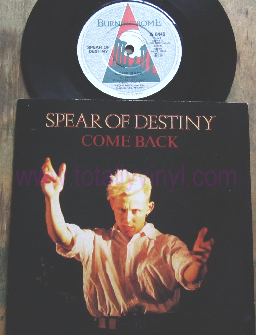 Totally Vinyl Records || Spear of Destiny - Come back 7 inch Picture Cover