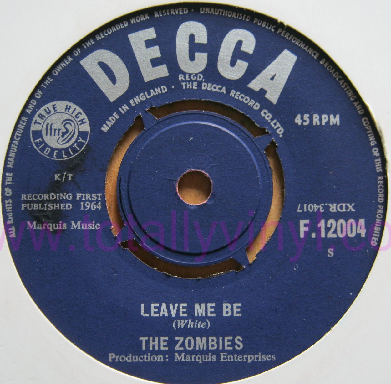 Totally Vinyl Records || Zombies, The - Leave me be 7 inch