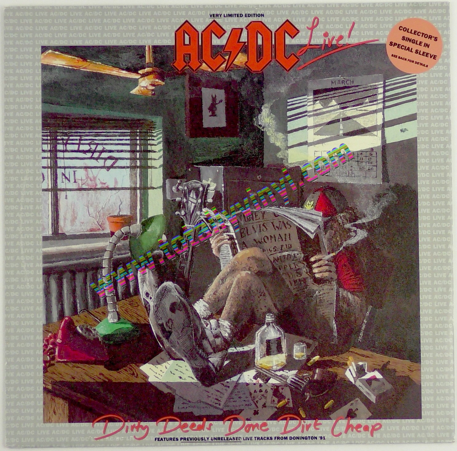 Coussin AC/DC Dirty Deeds - Noir Et Rouge, 100% Polyester, Lavable