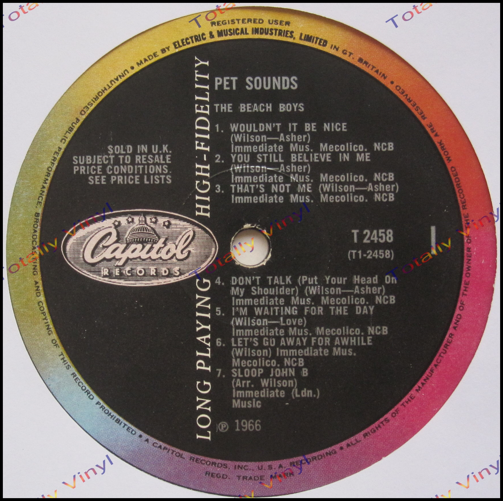 Totally Vinyl Records || Beach Boys, The - Pet sounds LP
