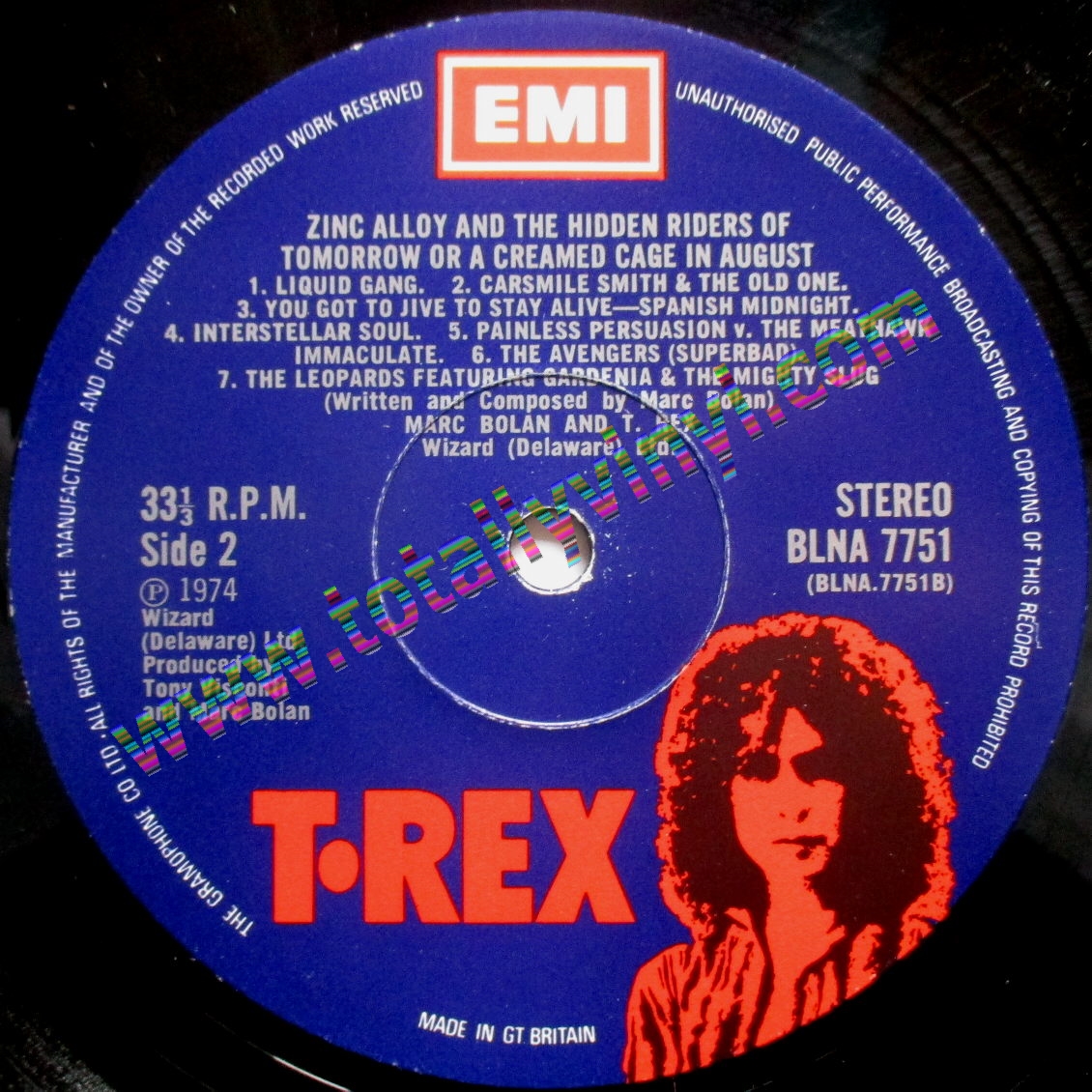 Totally Vinyl Records || Bolan and T.Rex, Marc - Zinc alloy and the ...