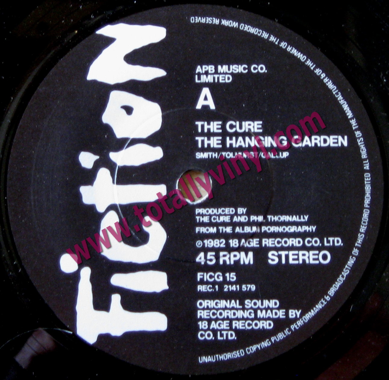 Totally Vinyl Records Cure The The Hanging Garden One