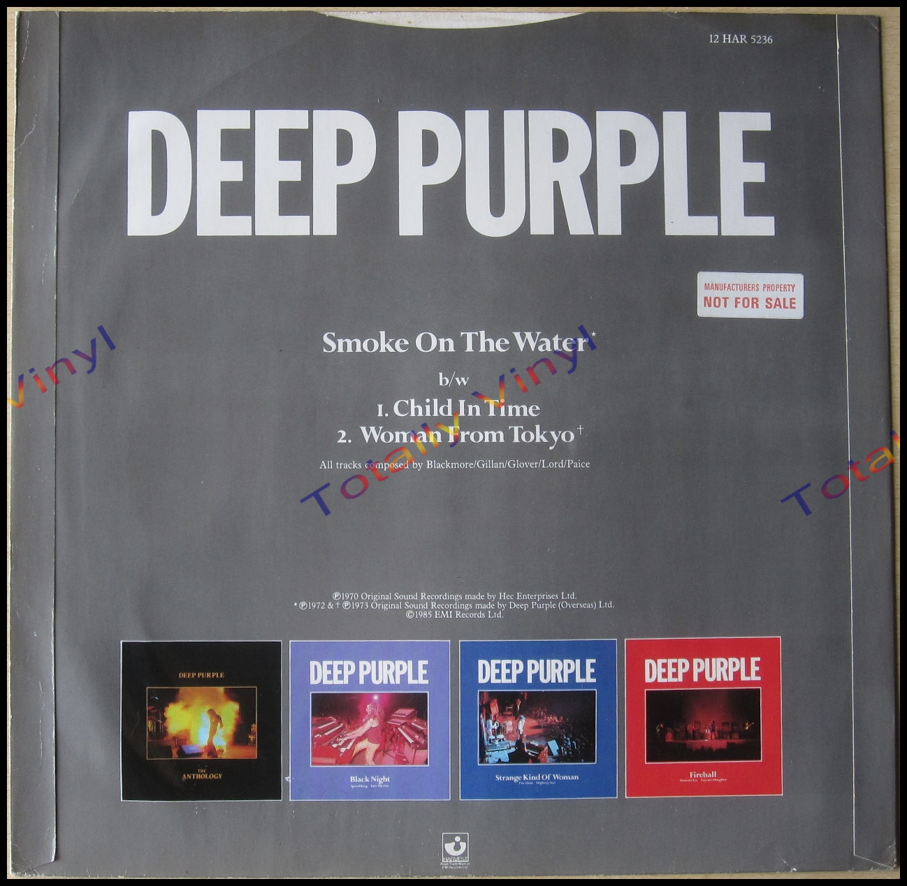 Totally Vinyl Records || Deep Purple - Smoke on the water / Child