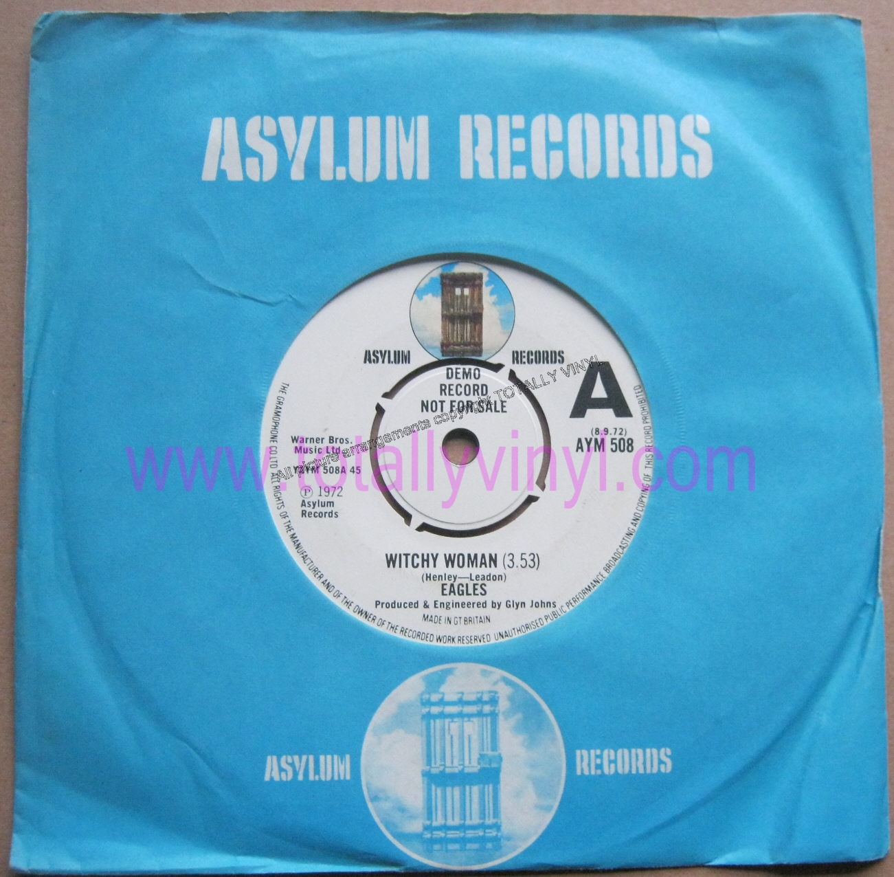 Totally Vinyl Records Eagles The Witchy Woman Early Bird 7 Inch Promotional Issue