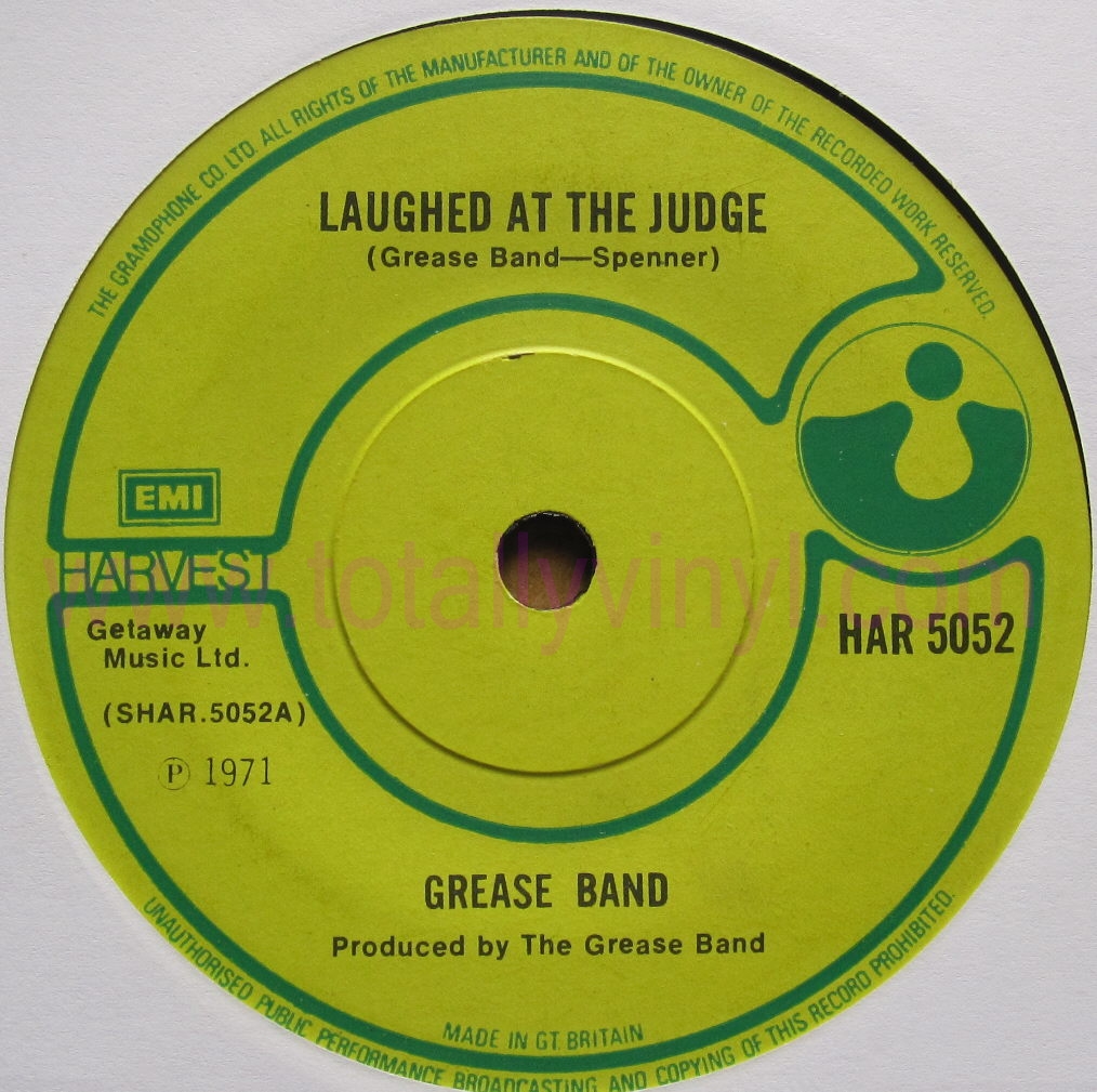 Grease Band - Laughed at the judge - Harvest  -  7 inch -  Rock 70s