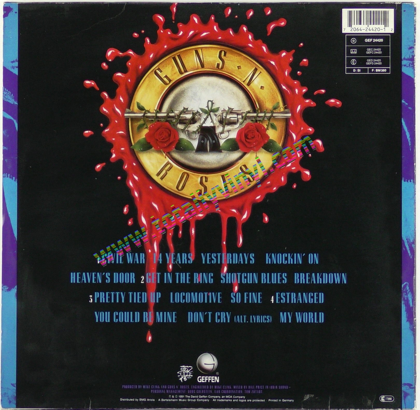 Totally Vinyl Records Guns N Roses Use Your Illusion Ii Lp Lpx2