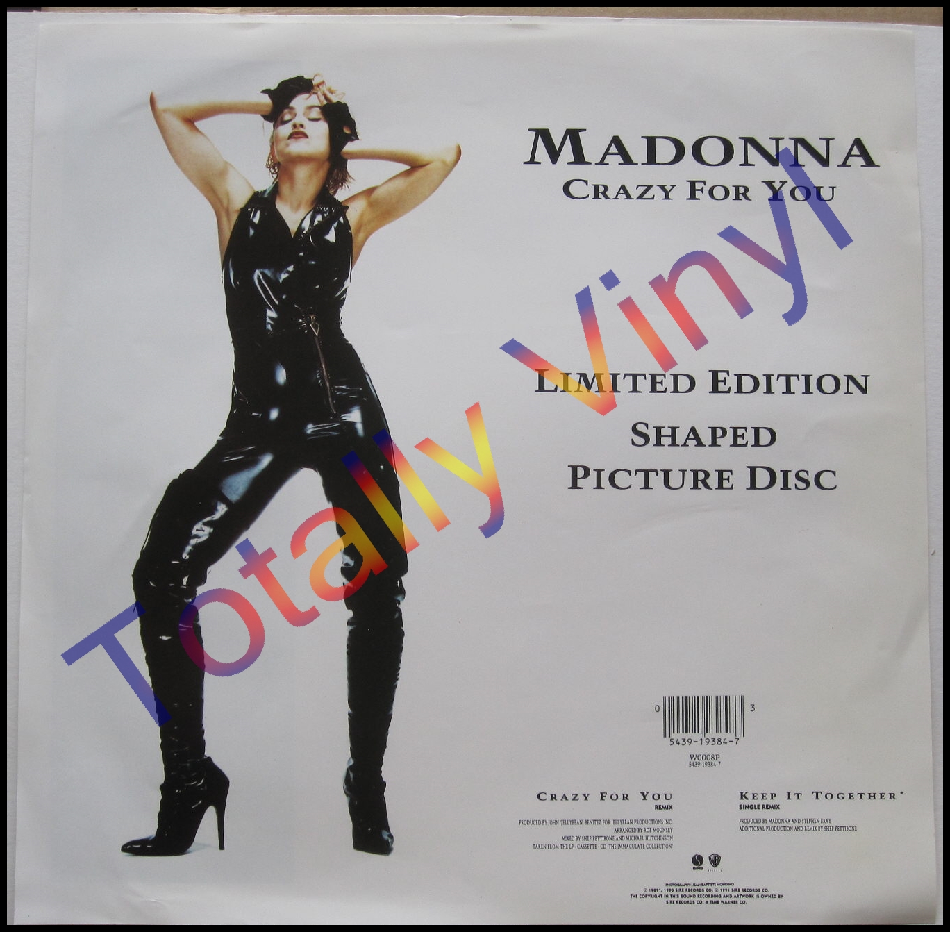 Totally Vinyl Records Madonna Crazy For You Remix Keep It Together Remix 7 Inch Picture Disc Plinth Stand Shaped