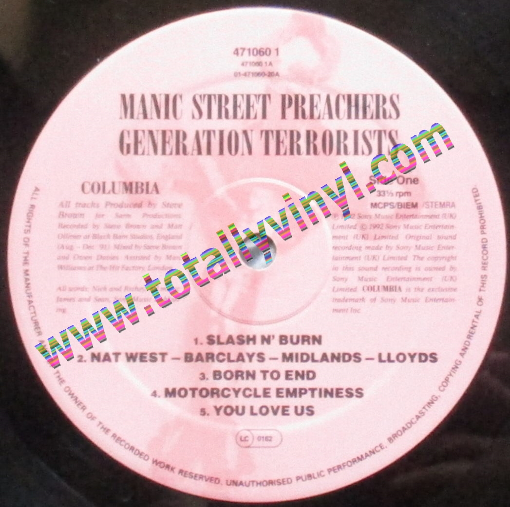 Totally Vinyl Records || Manic Street Preachers - Generation