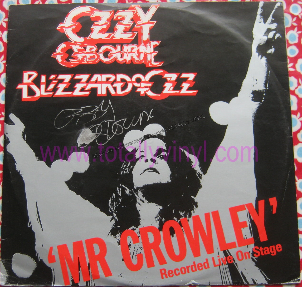 Totally Vinyl Records Osbourne Blizzard Of Ozz Ozzy Mr Crowley Specially Recorded Live Version You Said It All Suicide Solution 12 Inch Autographed