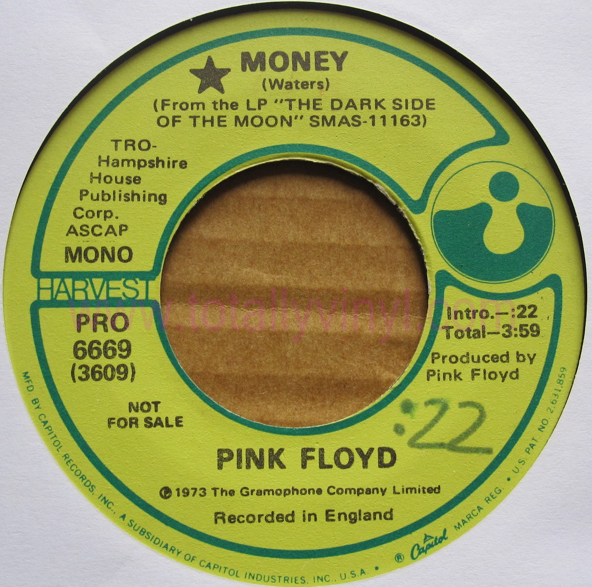 Totally Vinyl Records || Pink Floyd - Money (mono)-3.59 7 inch ...