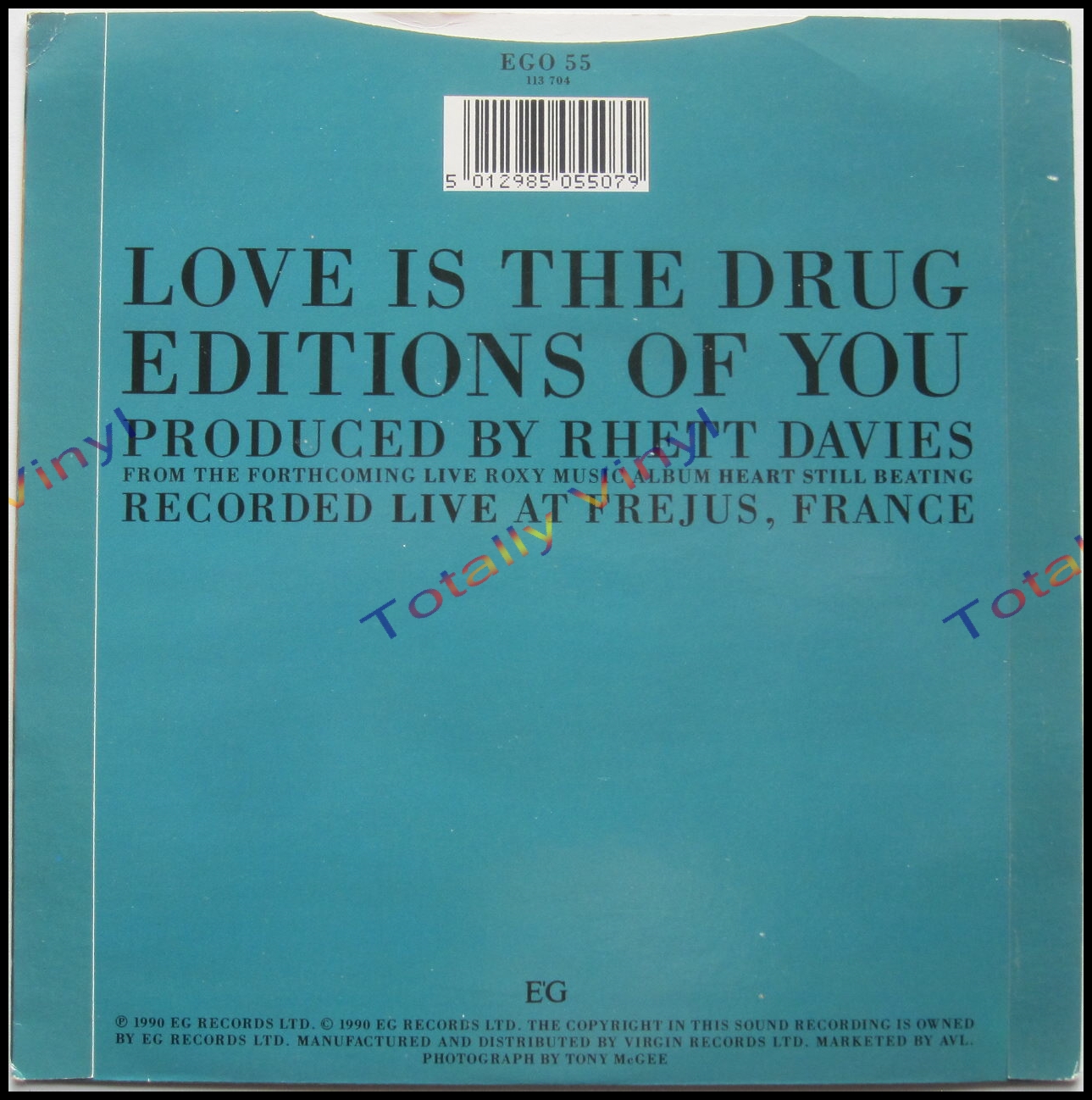 Totally Vinyl Records Roxy Music Love Is The Drug Live Editions Of You Live 7 Inch Picture Cover