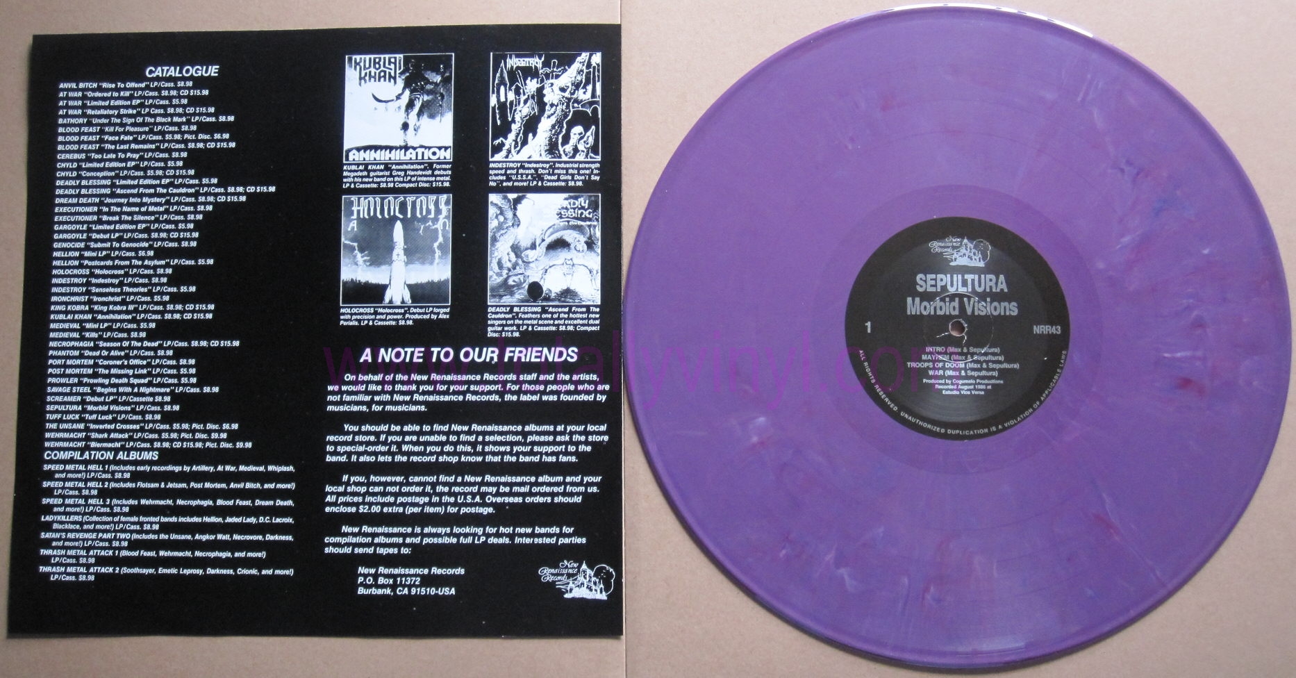 Totally Vinyl Records || Sepultura - Morbid visions Coloured Vinyl LP