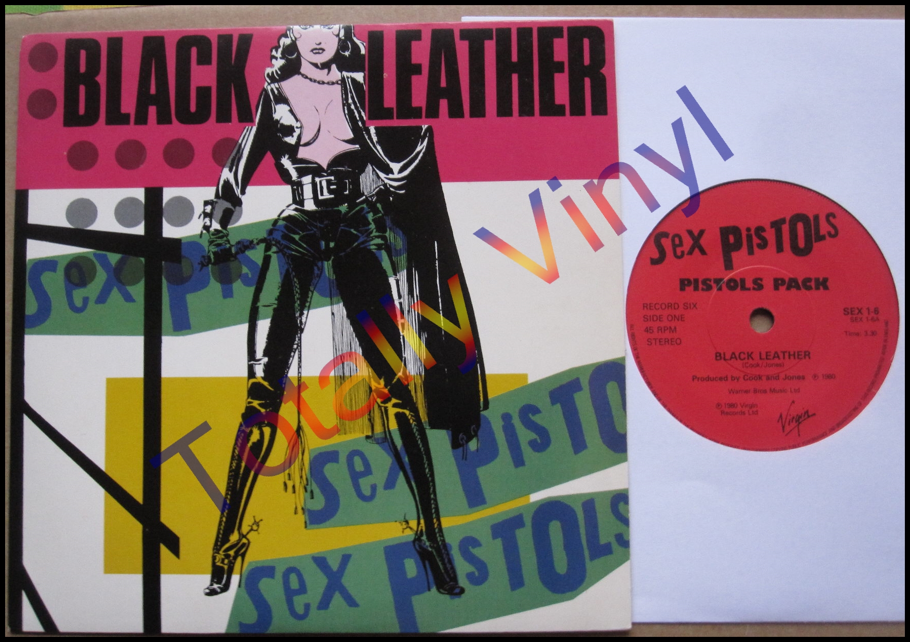 Totally Vinyl Records Sex Pistols Black Leather Here We Go Again