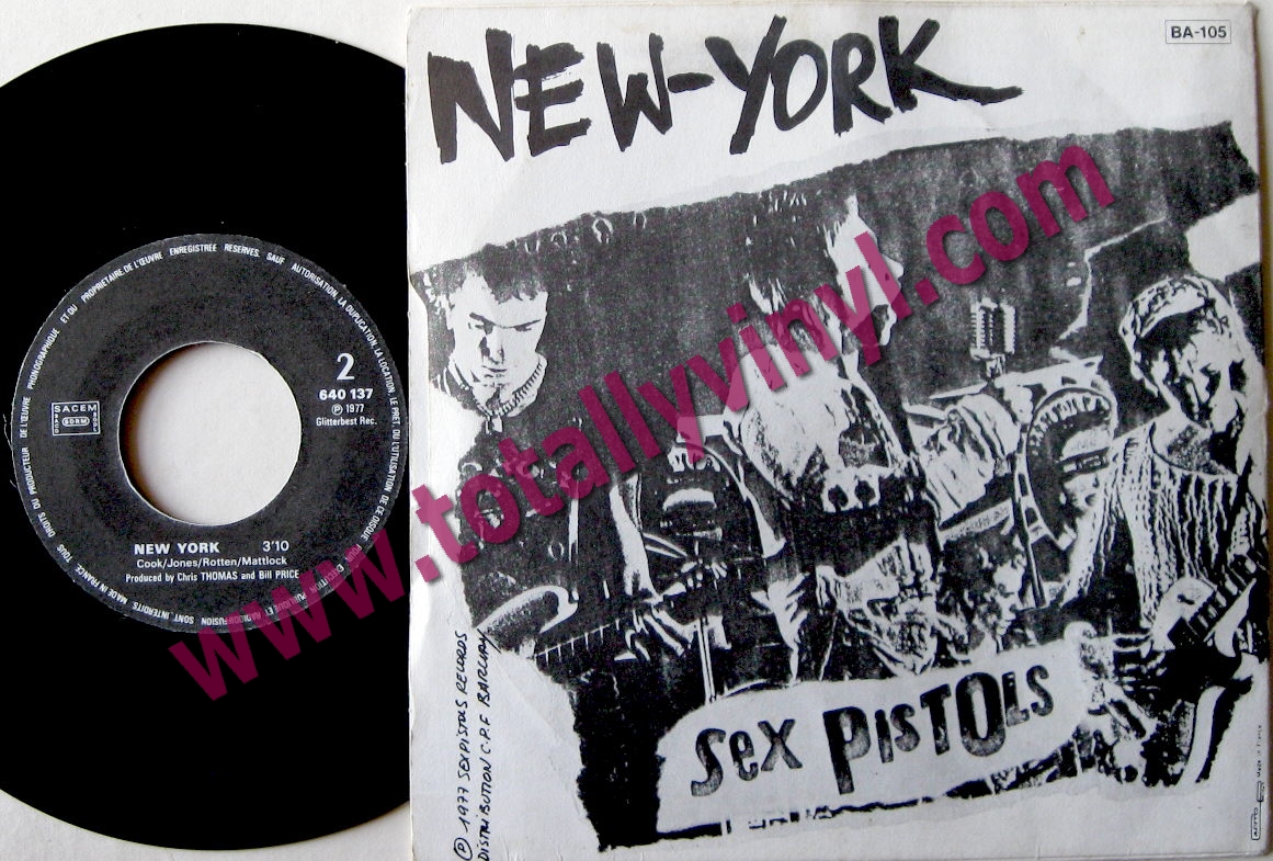 Totally Vinyl Records Sex Pistols Submission New York 7 Inch Picture Cover 2146
