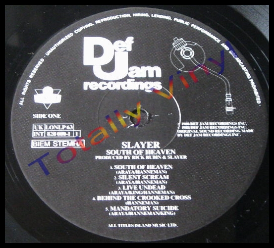 いいスタイル SLAYER / LPレコード DefJam HEAVEN OF SOUTH 洋楽 