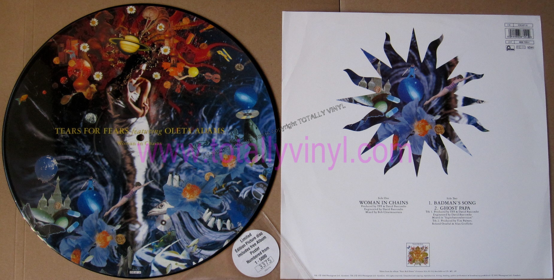 Totally Vinyl Records Tears For Fears Woman in chains (with Oleta