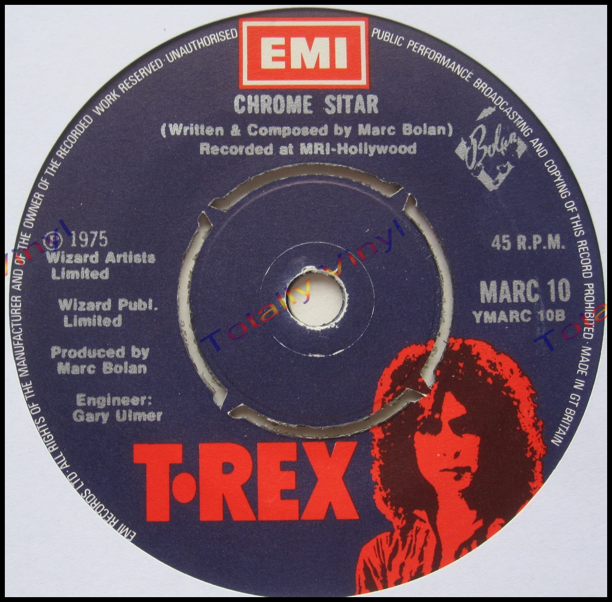 Totally Vinyl Records || T.Rex - New York City / Chrome sitar 7 inch