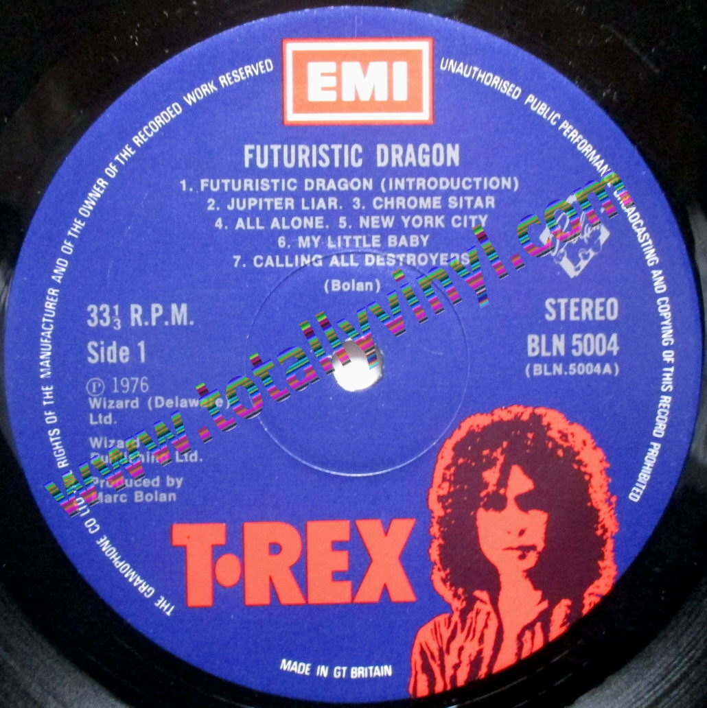 Totally Vinyl Records T Rex Futuristic Dragon Lp