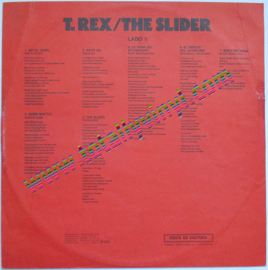 Totally Vinyl Records || T.Rex - The slider LP