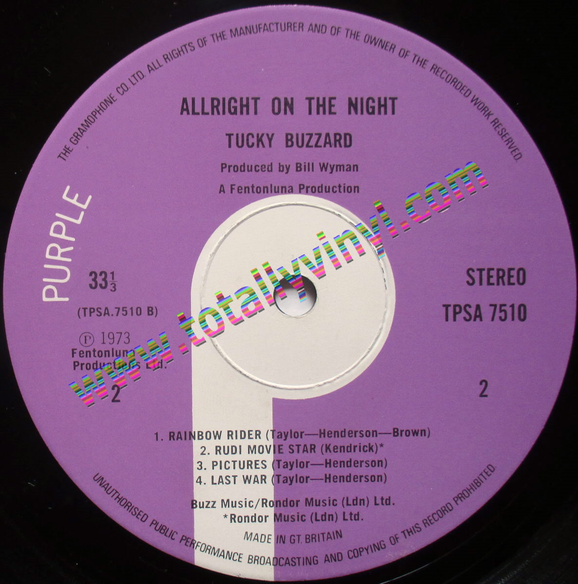 Tucky Buzzard☆All Right On The Nigh UK P - 洋楽