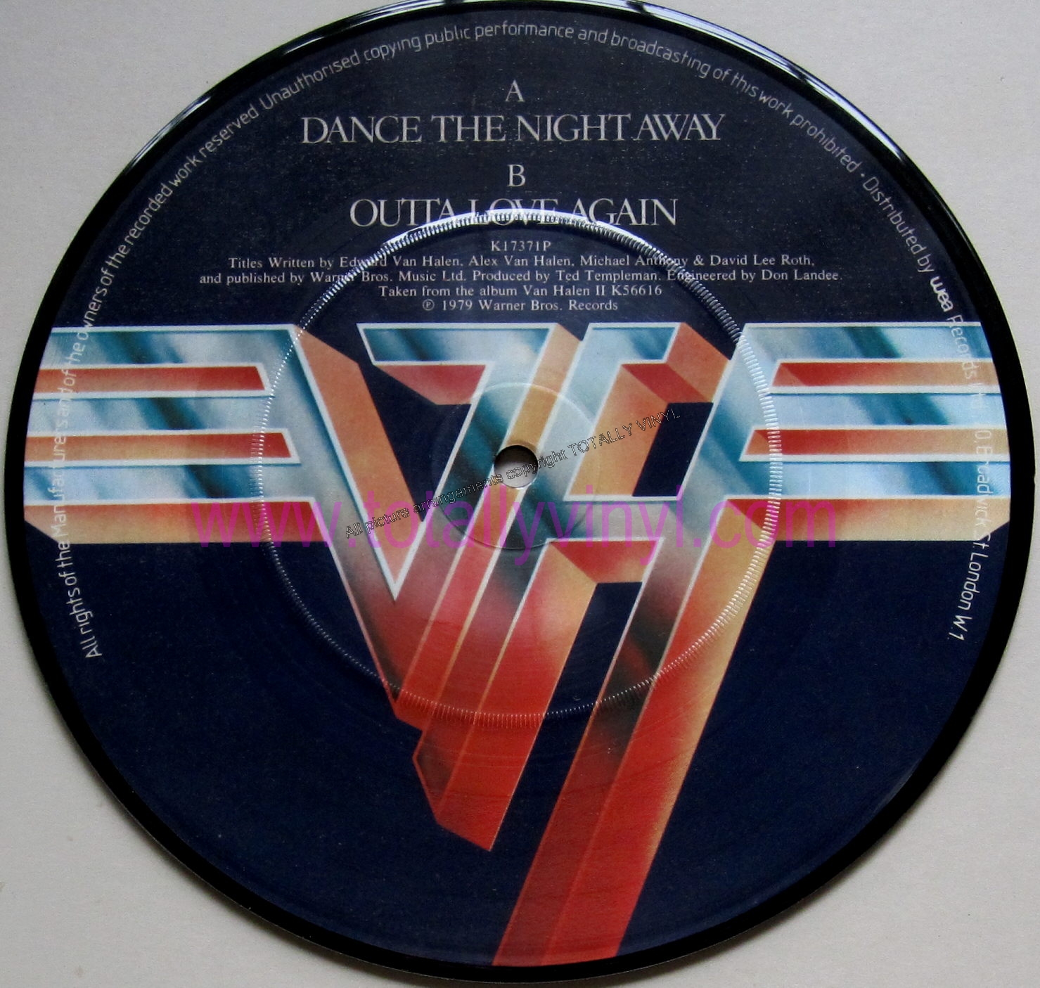 Totally Vinyl Records || Van - the night away 7 inch Picture Disc