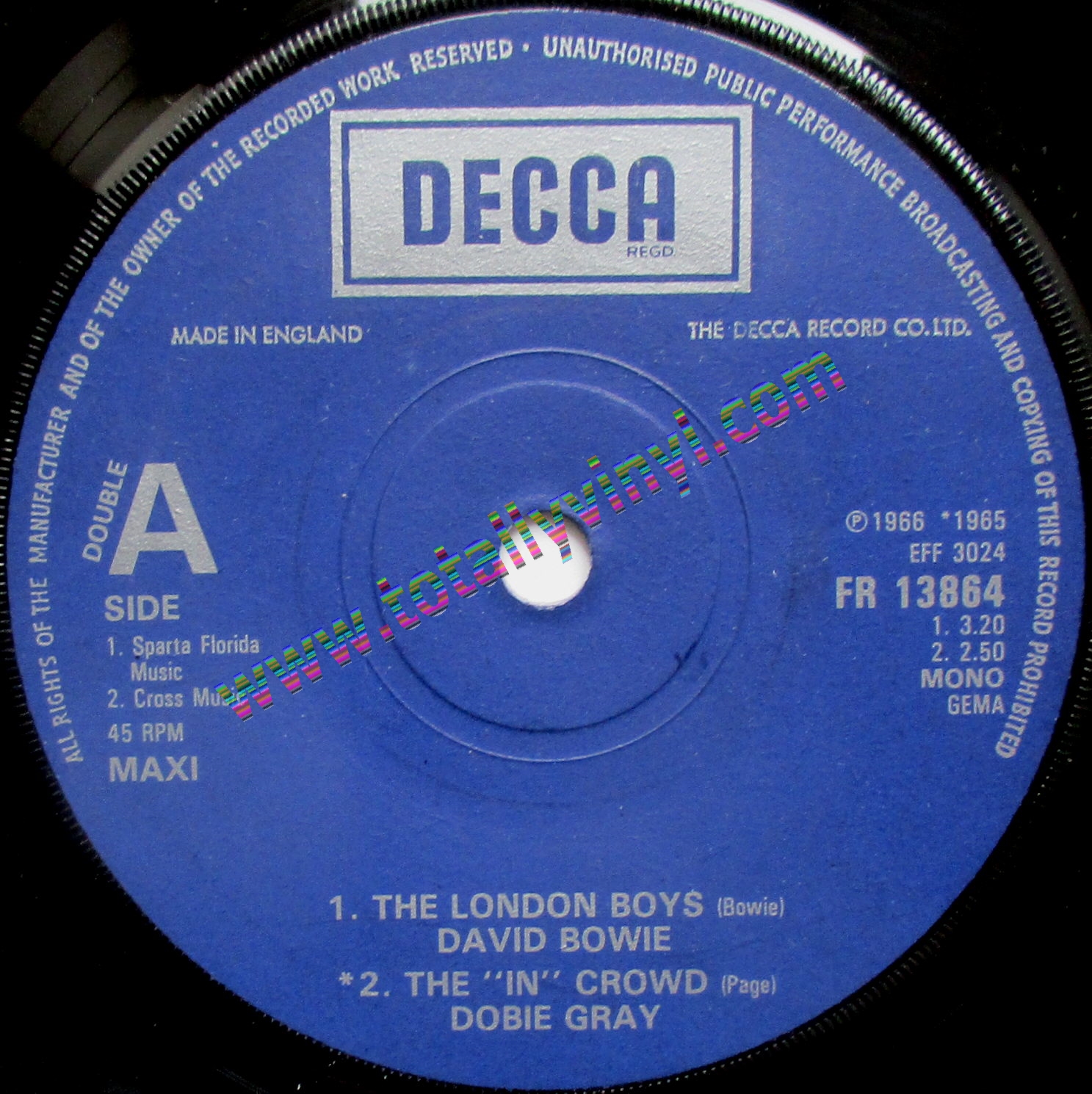 Totally Vinyl Records || Various Artists - David Bowie (The London boys ...