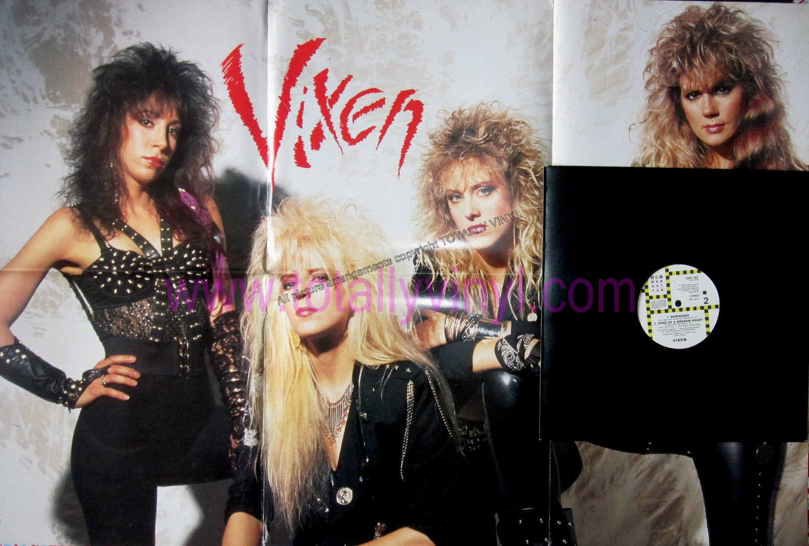 Totally Vinyl Records || Vixen - Cryin (extended remix) 12 Inch Poster ...