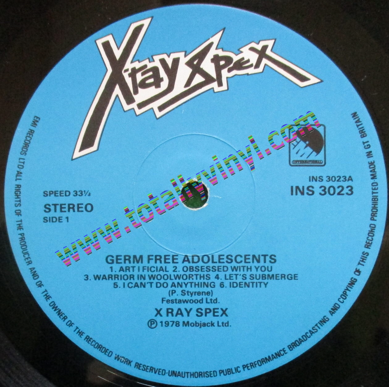 Totally Vinyl Records X Ray Spex Germ Free Adolescents Lp